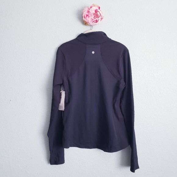 Zella Studio Light Ribbed Detail Track Jacket in Black - Picture 7 of 8